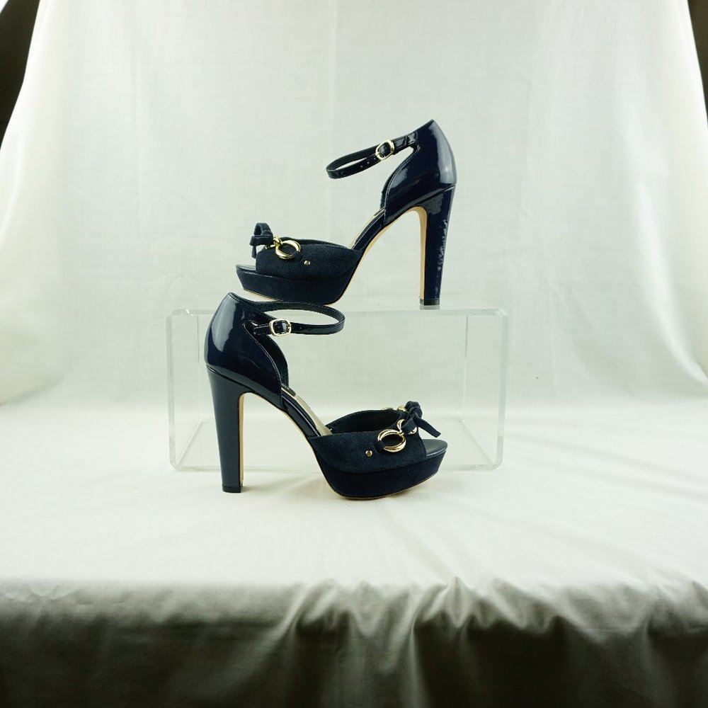 White House Black Market Shoes Heels Navy Size 6